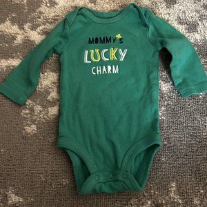 Infant Long Sleeve Green St Patrick's Onesie Just One You (Carter's) Newborn